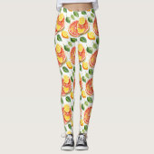 Grapefruits und Zitronenfrüchte Leggings (Vorderseite)