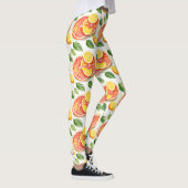 Grapefruits und Zitronenfrüchte Leggings (Rechts)