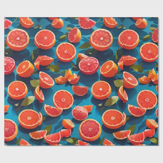 Grapefruitsaft Rainbow Custom Muster Geschenkpapier (Flach)