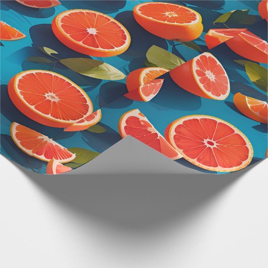 Grapefruitsaft Rainbow Custom Muster Geschenkpapier (Ecke)