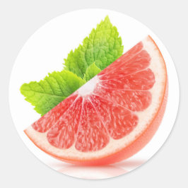 Grapefruitscheibe Runder Aufkleber