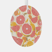 Grapefruitscheiben mit Blätter Ornament Aus Glas (Vorderseite Rechts)