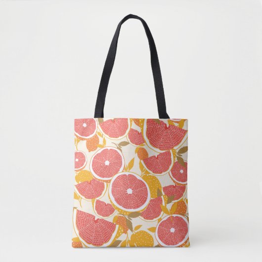 Grapefruitscheiben mit Blätter Tasche (Vorderseite)