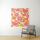 Grapefruitscheiben mit Blätter Wandteppich (Beispiel)