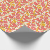 Grapefruitscheiben mit Blättern Geschenkpapier (Ecke)