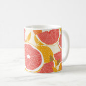 Grapefruitscheiben mit Blättern Kaffeetasse (VorderseiteRechts)