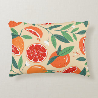 Grapefruitscheiben, modernes, nahtloses Muster. Dekokissen