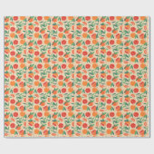 Grapefruitscheiben, modernes, nahtloses Muster. Geschenkpapier (Flach)