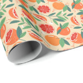Grapefruitscheiben, modernes, nahtloses Muster. Geschenkpapier (Rolleneckpunkt)