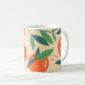 Grapefruitscheiben, modernes, nahtloses Muster. Kaffeetasse (VorderseiteRechts)