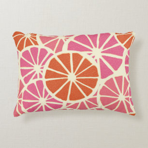 Grapefruitscheiben nahtlos, frische Zitrusfrüchte Dekokissen