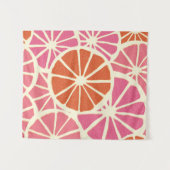 Grapefruitscheiben nahtlos, frische Zitrusfrüchte Wandteppich (Vorderseite (Horizontal))