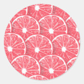 Grapefruitscheiben Runder Aufkleber (Vorderseite)