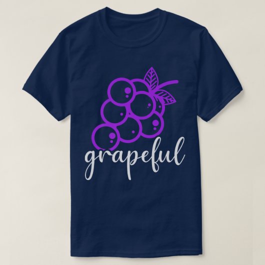 Grapeful Grapeful Grape Vegan Frucht Berries Veget T-Shirt (Design vorne)