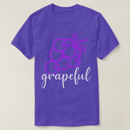 Grapeful Grapeful Grape Vegan Frucht Berries Veget T-Shirt (Design vorne)
