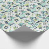 GRAPEN UND DREIDELS Hanukkah Chanukah Geschenkpapier (Ecke)