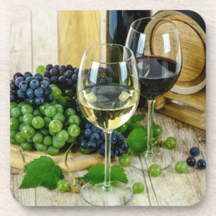 grapes and wine coaster set getränkeuntersetzer