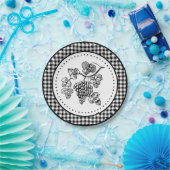 Grapes Gingham Pappteller (Party)