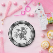 Grapes Gingham Pappteller (Party)