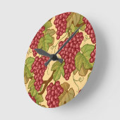 Grapes Runde Wanduhr (Winkel)