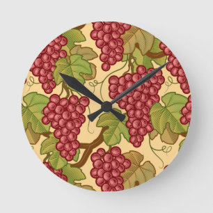 Grapes Runde Wanduhr