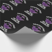 Grapest Vater in der Welt Funny Fruit Pun Dark BG Geschenkpapier (Ecke)