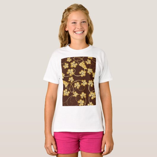 Grapevine Background Girls T - Shirt (Vorne ganz)