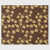 Grapevine Background Wrapping Paper Geschenkpapier (Flach)