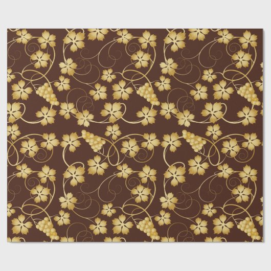 Grapevine Background Wrapping Paper Geschenkpapier (Flach)
