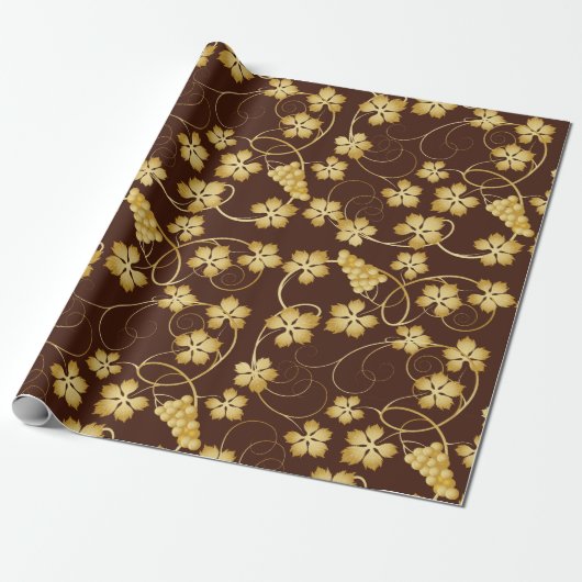Grapevine Background Wrapping Paper Geschenkpapier (Ungerollt)