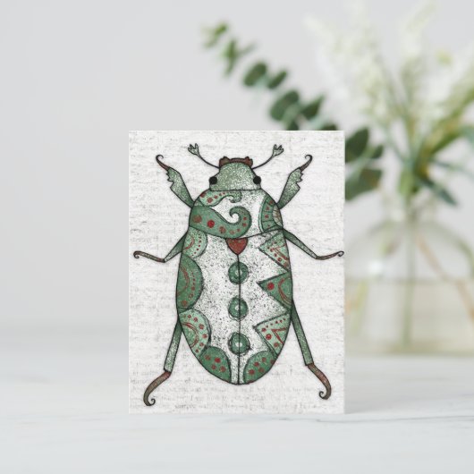 Grapevine Beetle Postkarte (Stehend Vorderseite)