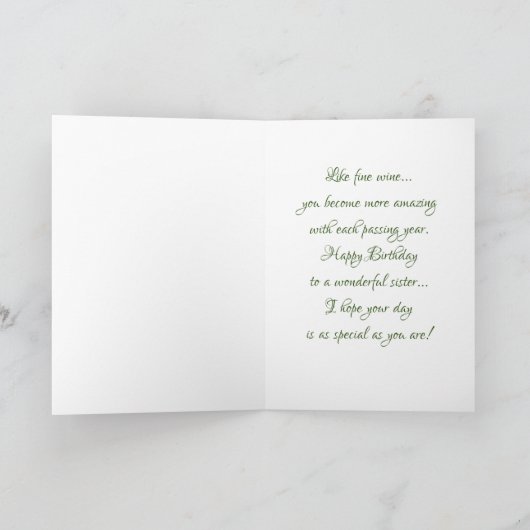 Grapevine Birthday Card Karte (Innenseite)