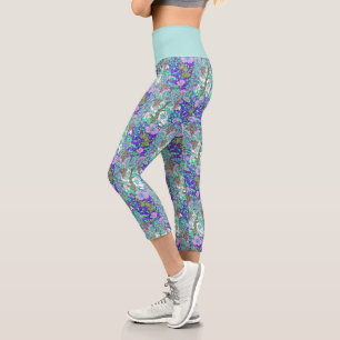 Grapevine Blume Vintages Blumenmuster elegant c Capri Leggings