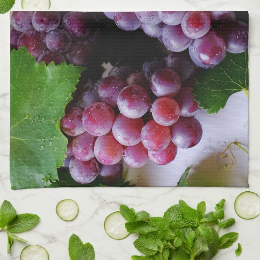 Grapevine Fruchtfotografie Geschirrtuch (Gefaltet)