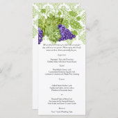 Grapevine Garden Wedding Menu Menükarte (Vorne/Hinten)