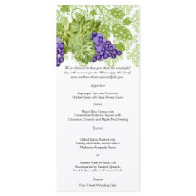 Grapevine Garden Wedding Menu