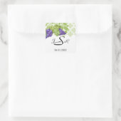 Grapevine Garden Wedding Monogram Sticker (Tasche)
