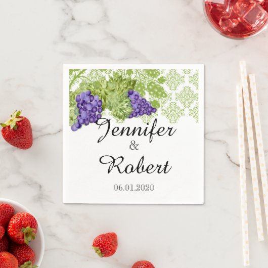 Grapevine Garden Wedding Napkin Serviette (Beispiel)