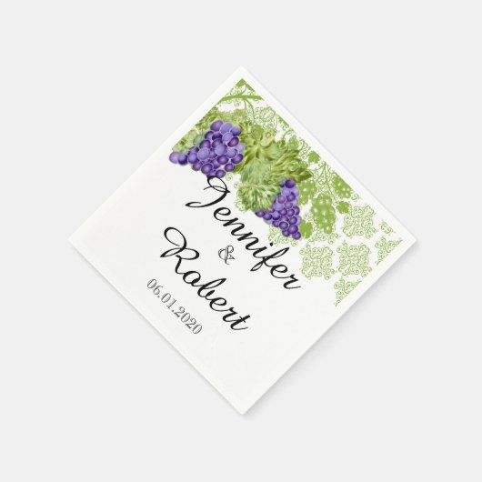 Grapevine Garden Wedding Napkin Serviette (Ecke)