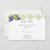 Grapevine Garden Wedding Response Card RSVP Karte (Vorderseite)