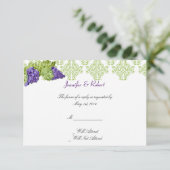 Grapevine Garden Wedding Response Card RSVP Karte (Stehend Vorderseite)