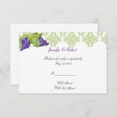Grapevine Garden Wedding Response Card RSVP Karte (Vorne/Hinten)
