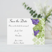 Grapevine Garden Wedding Save the Date (Stehend Vorderseite)