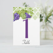 Grapevine Garden Wedding Tischnummer (Stehend Vorderseite)