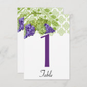 Grapevine Garden Wedding Tischnummer (Vorne/Hinten)