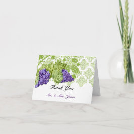 Grapevine Garden Wedding Vielen Dank Dankeskarte