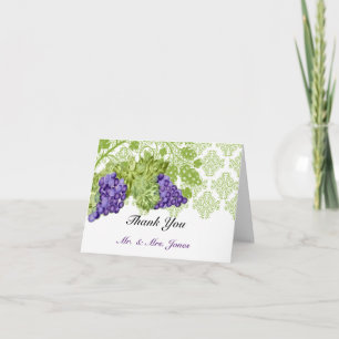 Grapevine Garden Wedding Vielen Dank Dankeskarte