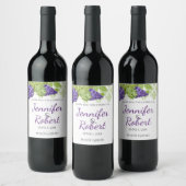 Grapevine Garden Wedding Wine Label Weinetikett (Flaschen)
