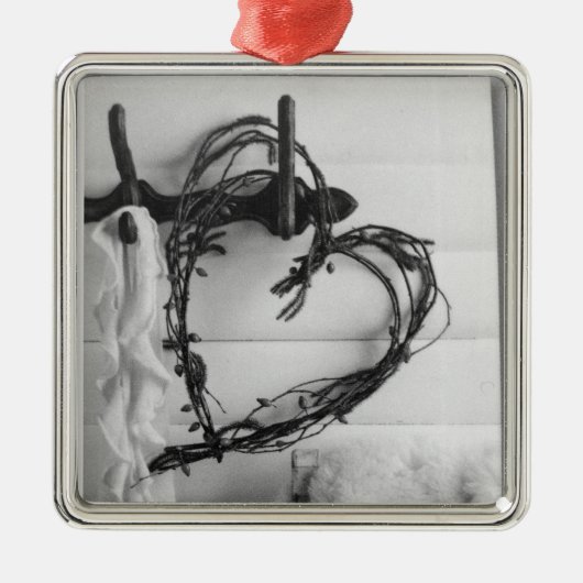 GRAPEVINE HERZ CHRISTMAS ORNANATION ORNAMENT AUS METALL (Vorne)