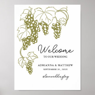 Grapevine | Italien Wedding Sign Poster